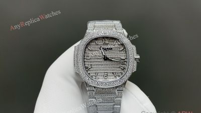 PDF Patek Philippe Nautilus Full Diamond 35.2mm Cal.324 Movement Watch